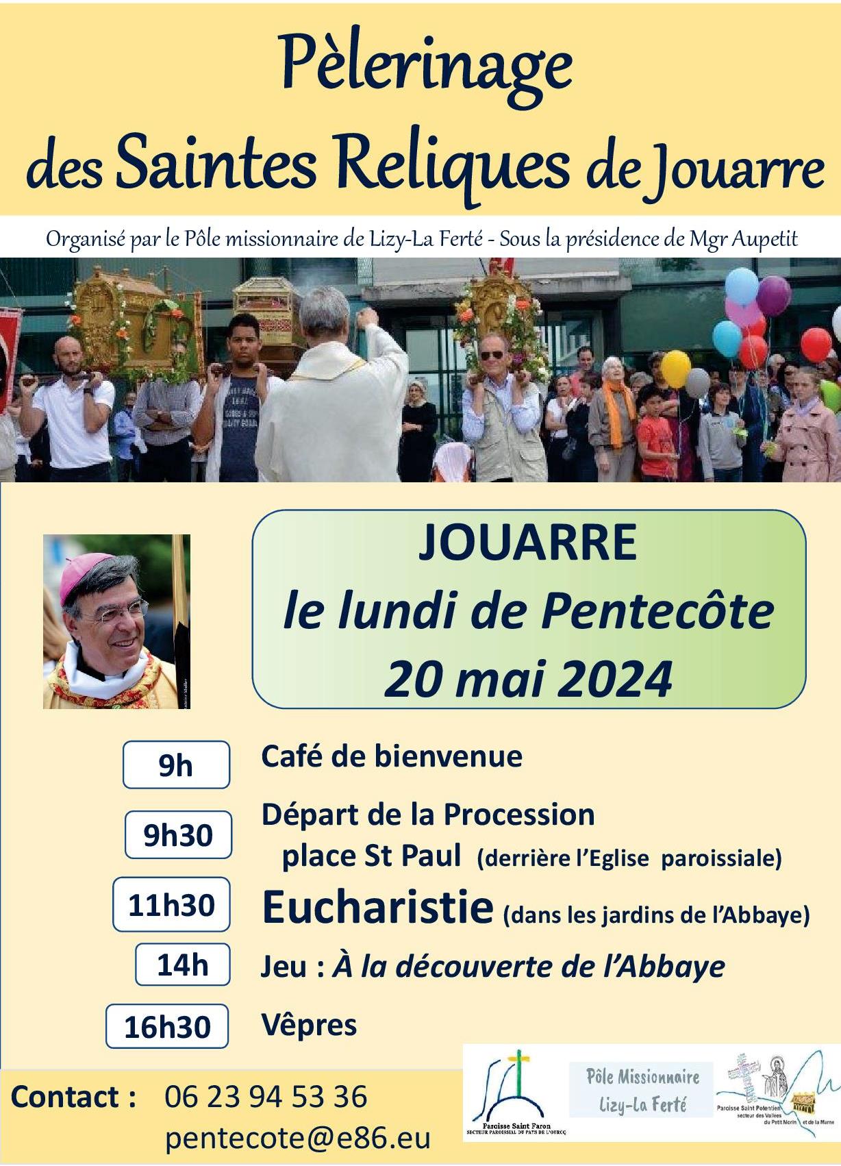 20 mai 2024 – Pèlerinage des Saintes reliques de Jouarre
