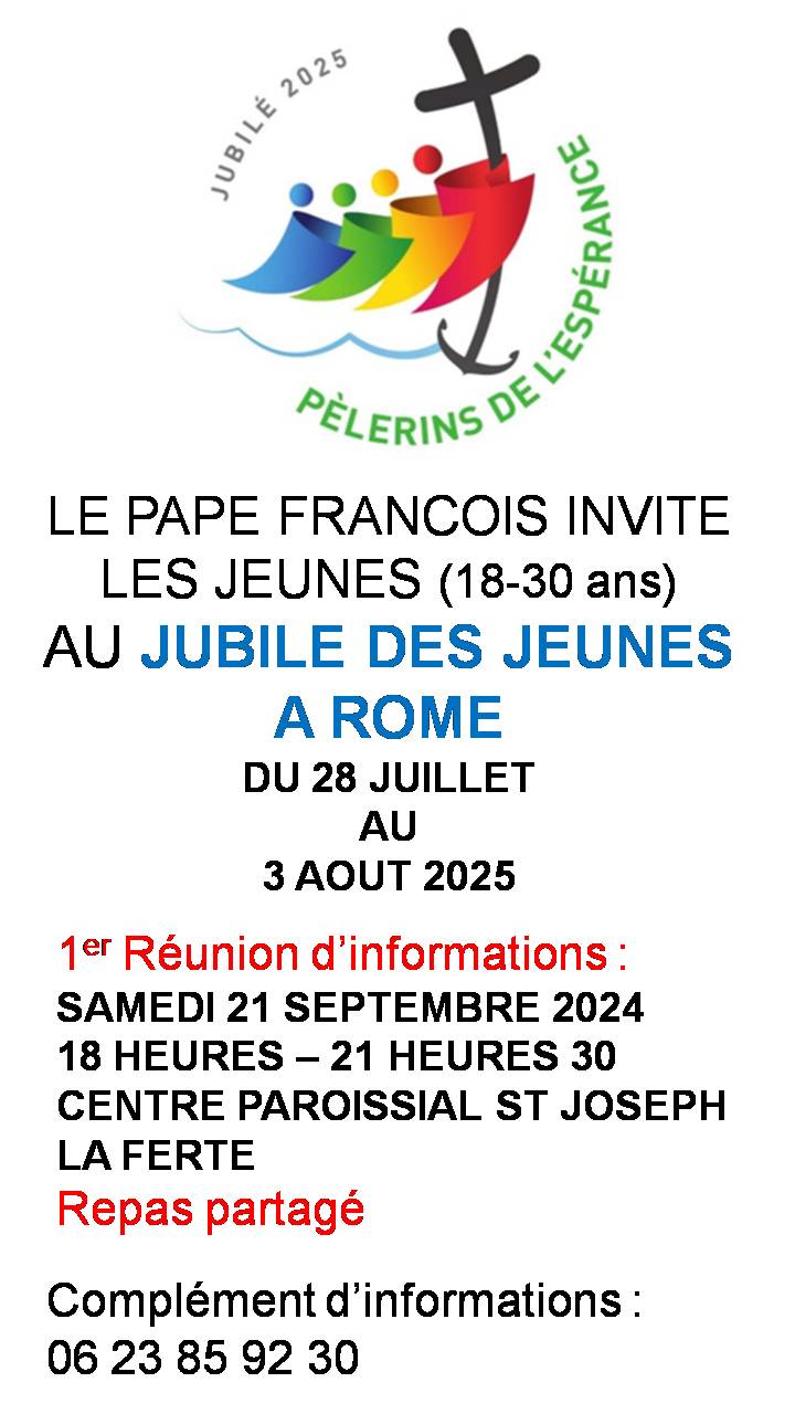 Réunion d’information – Jubilé des jeunes à Rome