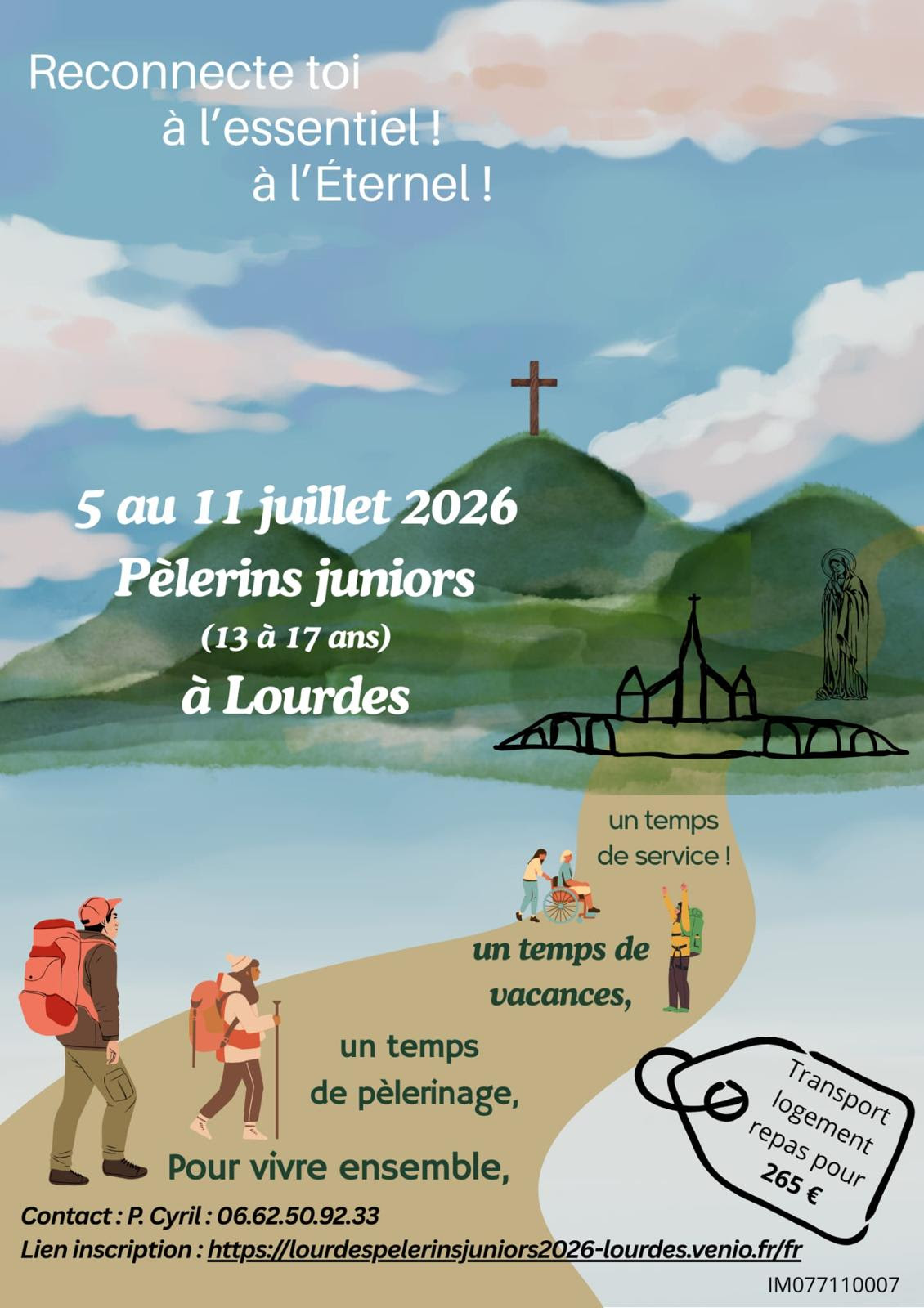 du 5 au 11 juillet – Pèlerins juniors à Lourdes